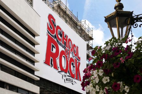 School of Rock scaffolding wrap