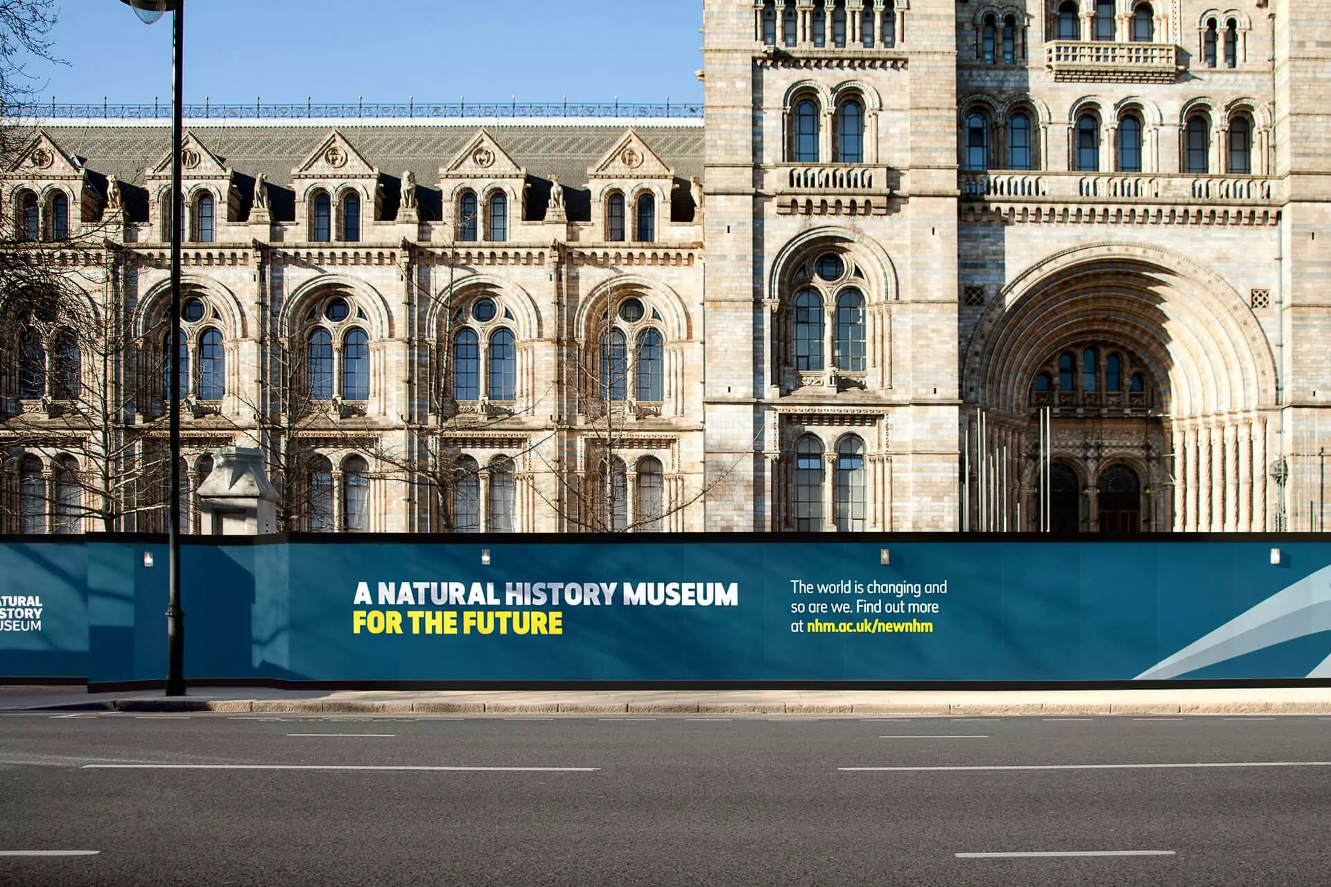 Printed site hoarding graphics in Central London