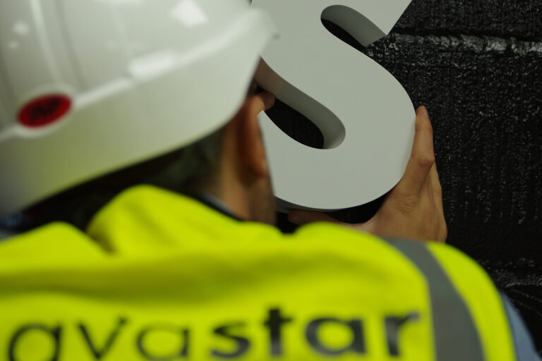 Office signage installation