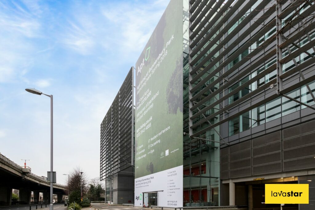 London Facade Wrap to Glass