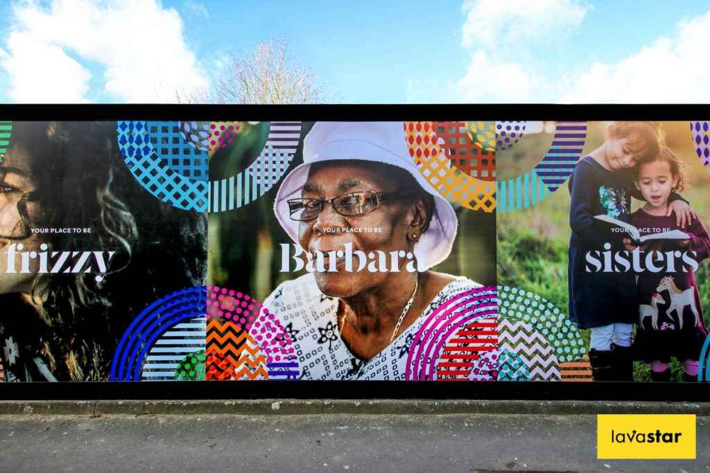 Site fencing graphic panels London