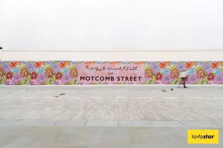 Colourful printed hoarding graphics on Dibond