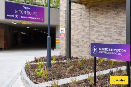 Directional Exterior Building Signage to help with navigation around a care home