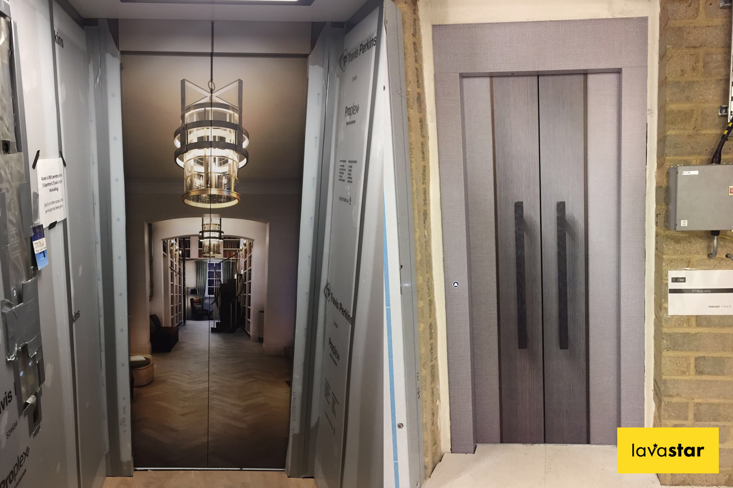 Elevator Door Wraps Branding & Installation Service Lavastar