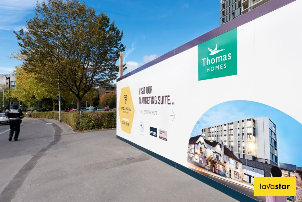 Printed dibond hoarding design