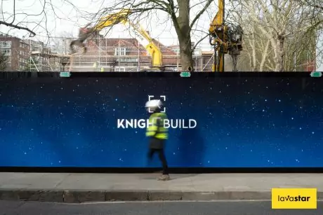 Bespoke printed dibond hoarding creative for London based developer
