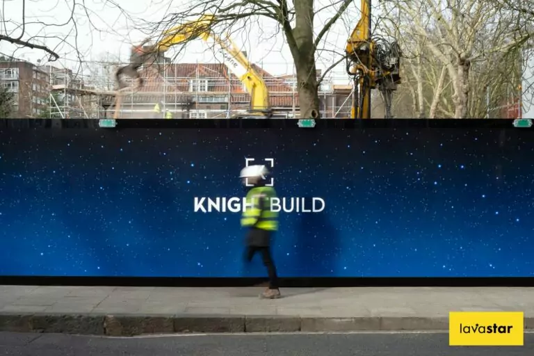Bespoke printed dibond hoarding creative for London based developer