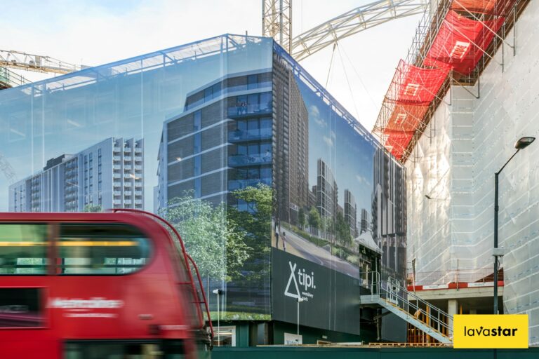 printed mesh scaffolding banner in London