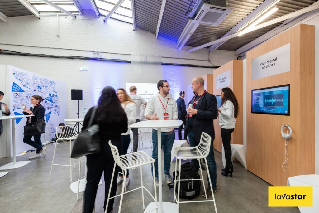Digital event stand build in London by Lavastar