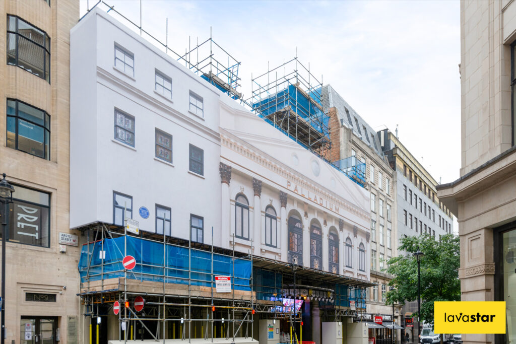 building wrap at historic London building