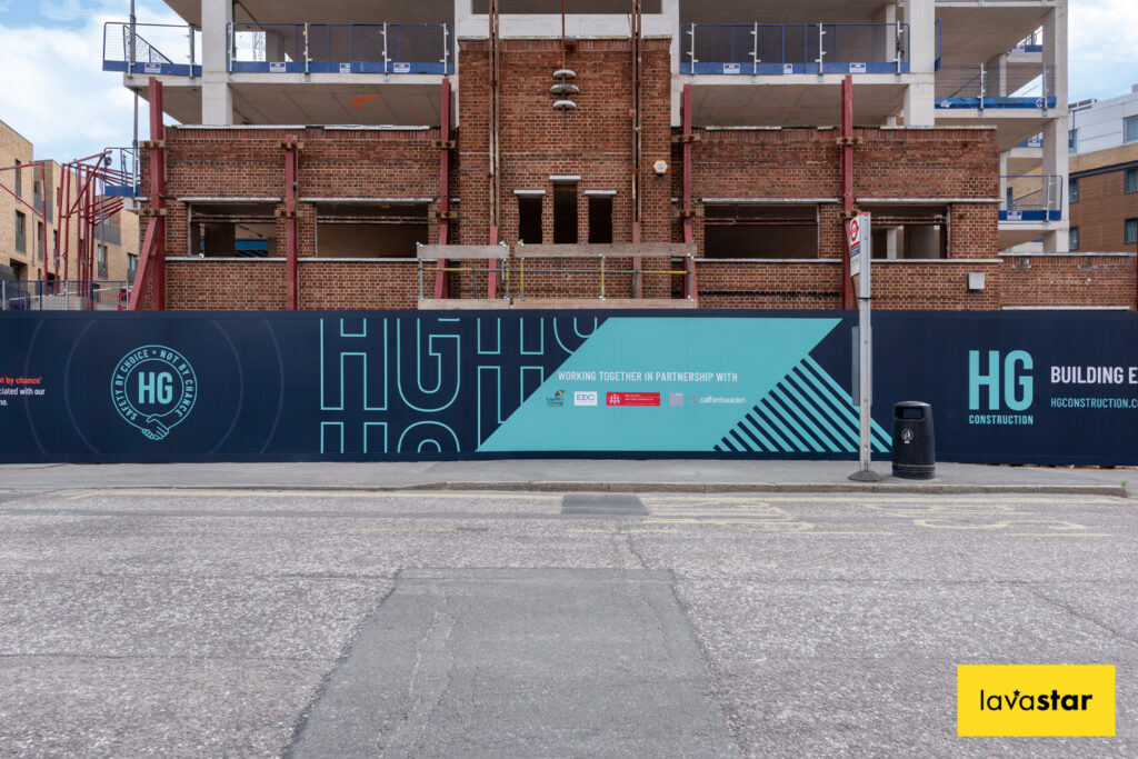 Printed hoarding signage supplied and installed in Manchester