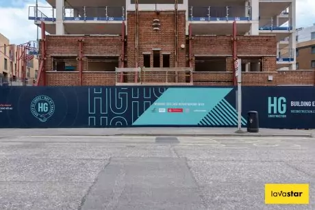 Printed hoarding signage supplied and installed in Manchester