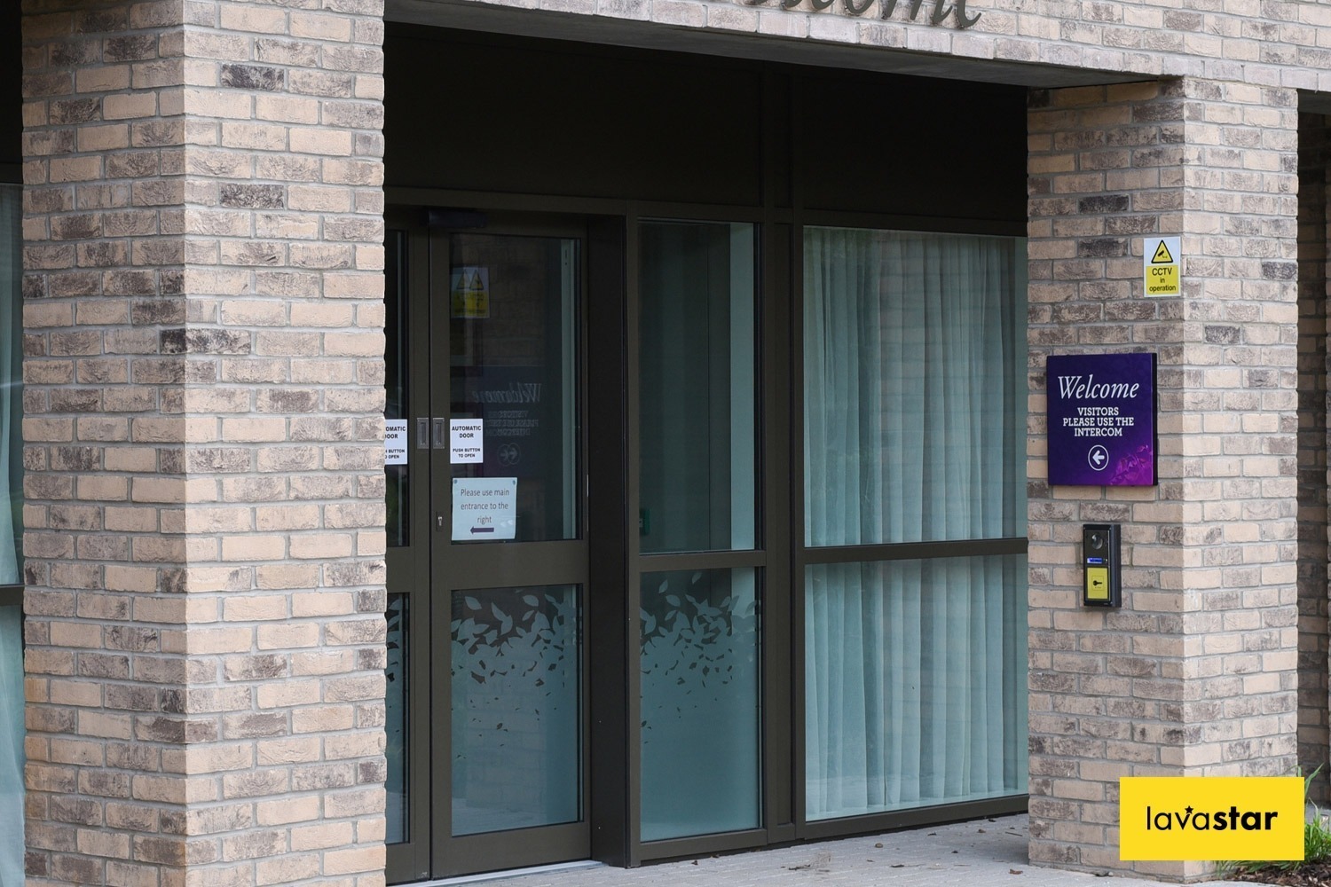 Cut frosted window film installed by Lavastar