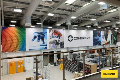 indoor office graphic branding