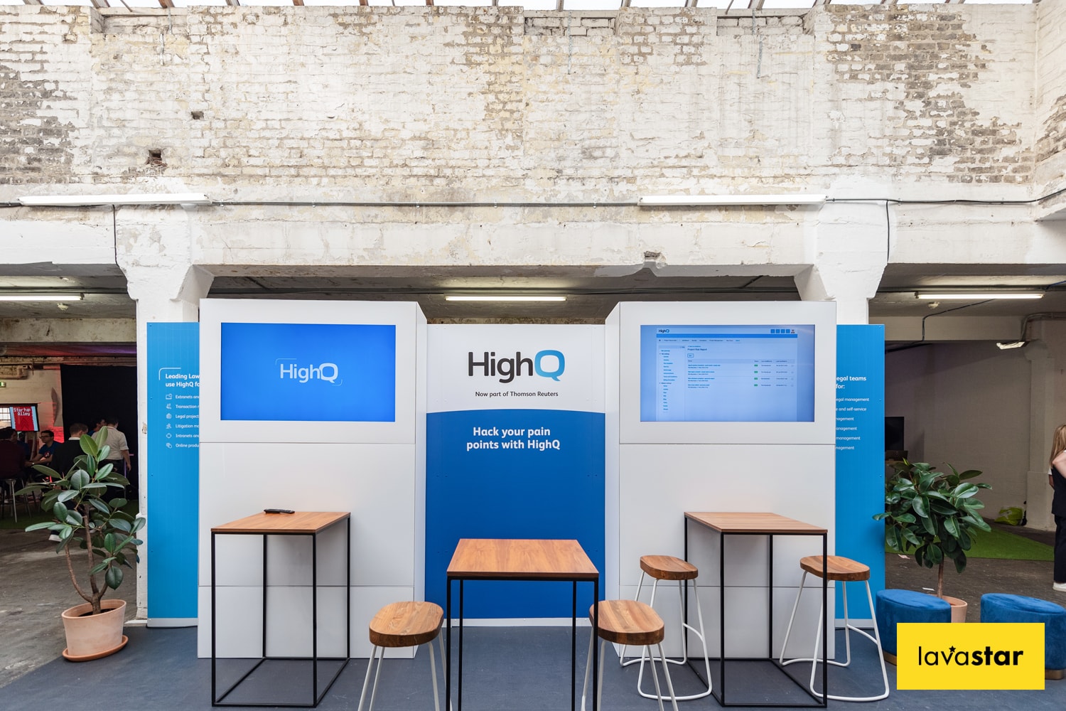 Bespoke designed digital event stand supplied and installed by event stand manufacturers Lavastar
