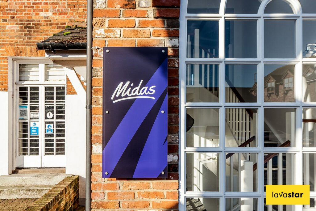 External acrylic office sign