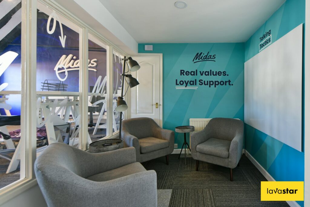 Internal office wall branding ideas