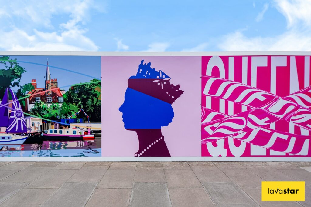 Full colour printed dibond hoarding design