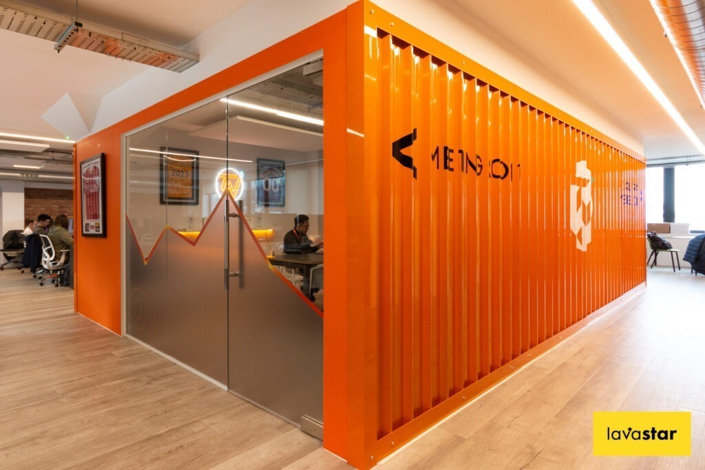 Office meeting room glass vinyl with printed detail