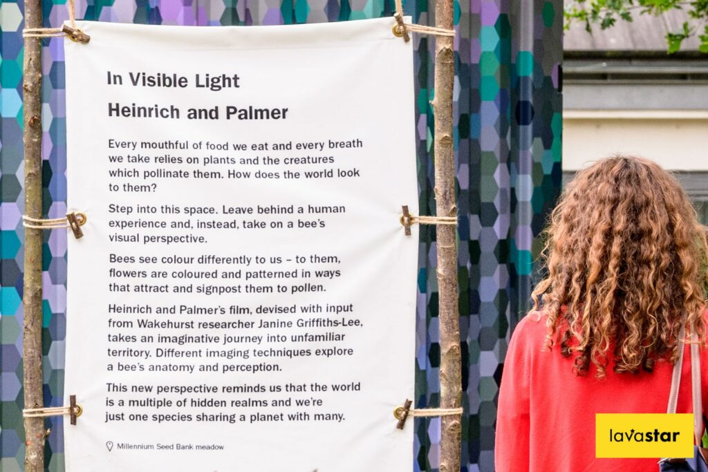 Sustainable signage installation made from natural materials