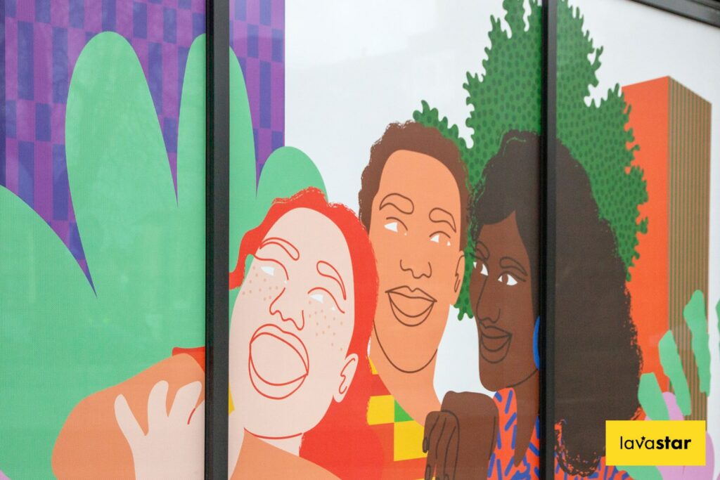 Printed vinyl contravision graphics