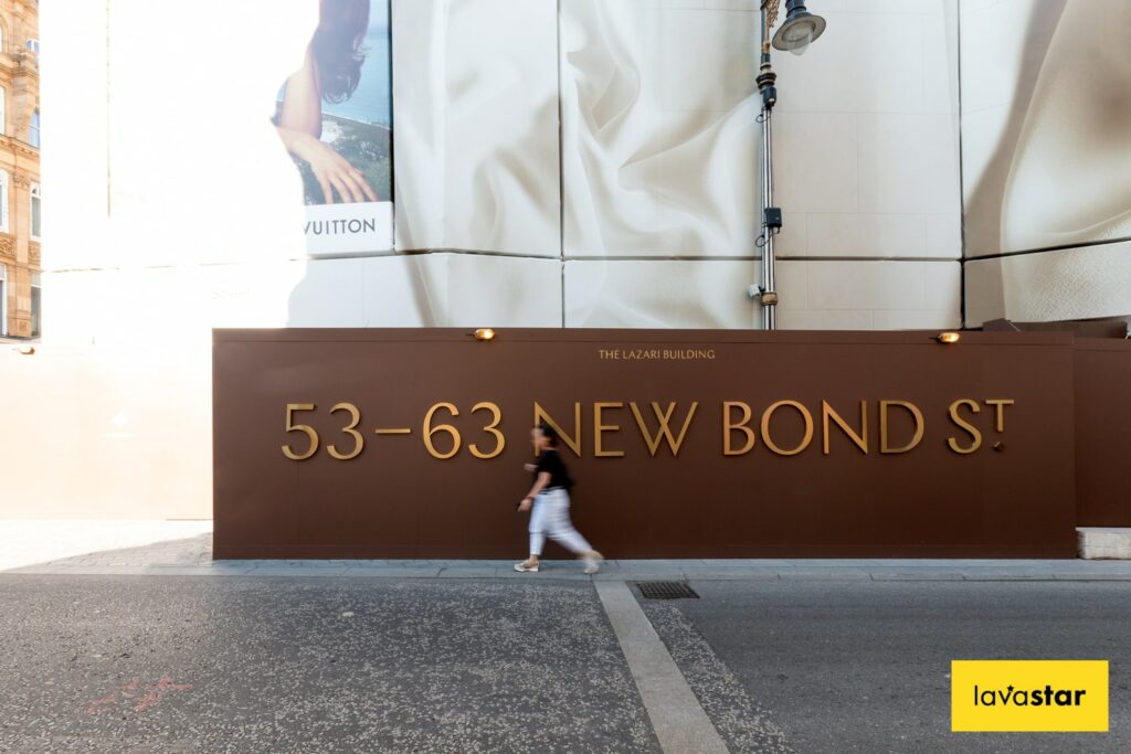 Printed hoarding signage manufactured & installed by Lavastar