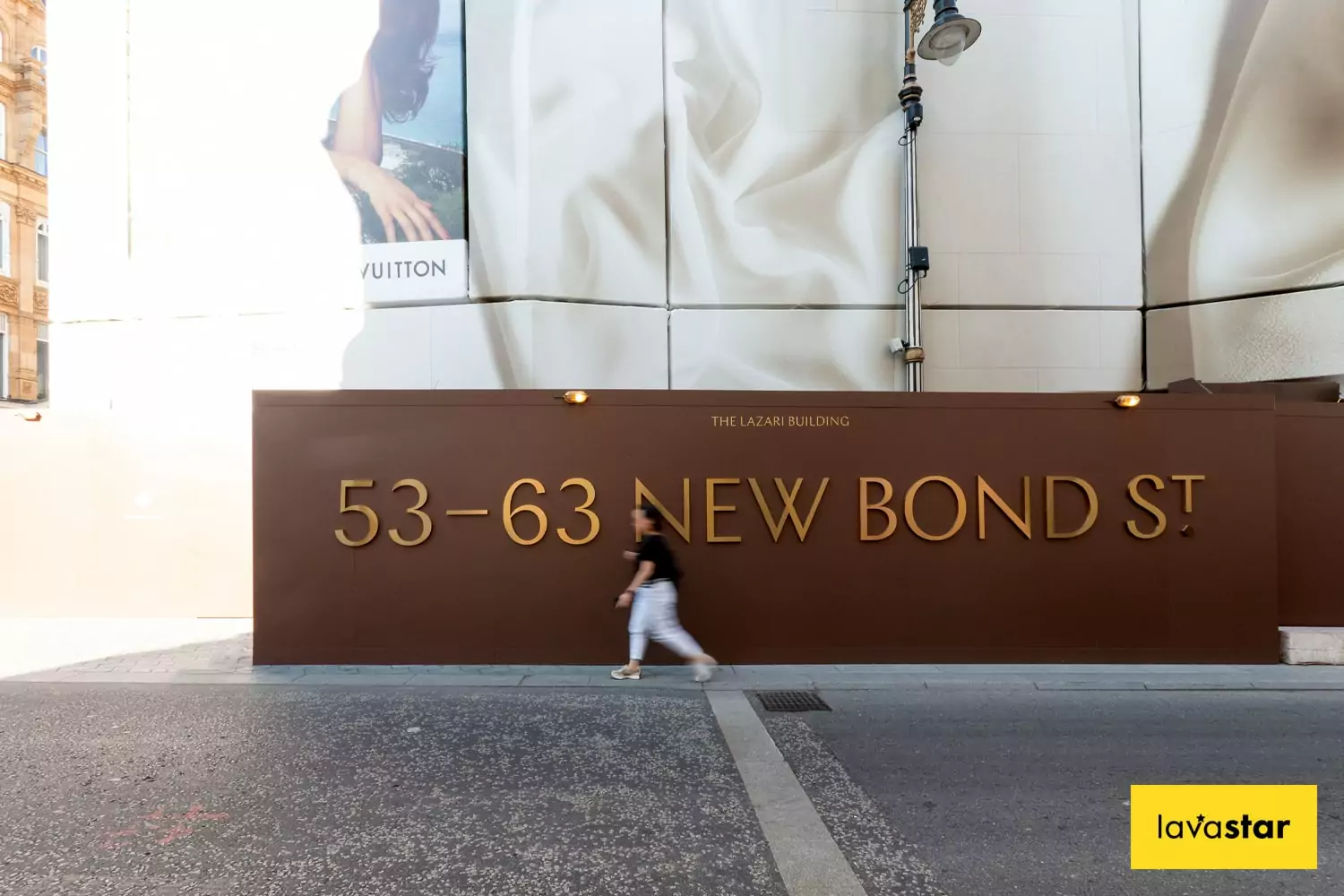 Printed hoarding signage manufactured & installed by Lavastar in Central London