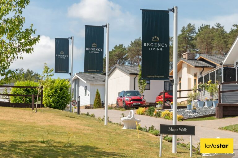 Navigational signage produced and installed for a park home site in England