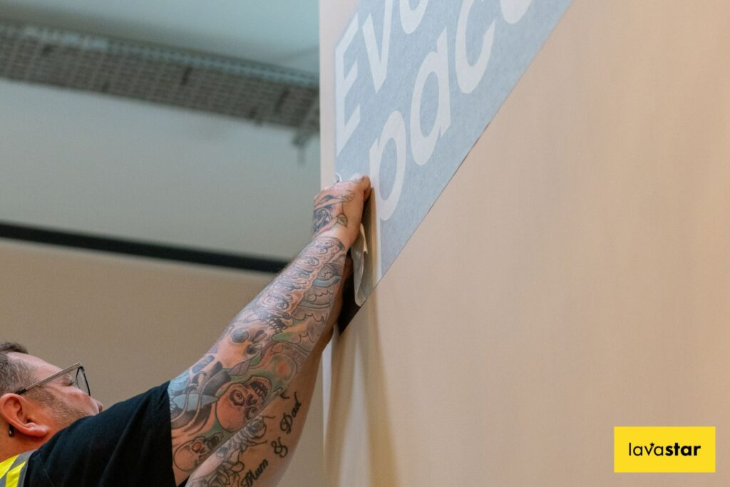 office vinyl navigational signage installation