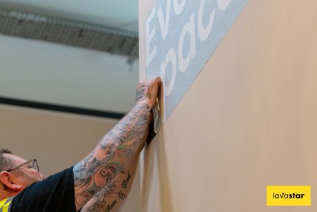 office vinyl navigational signage installation