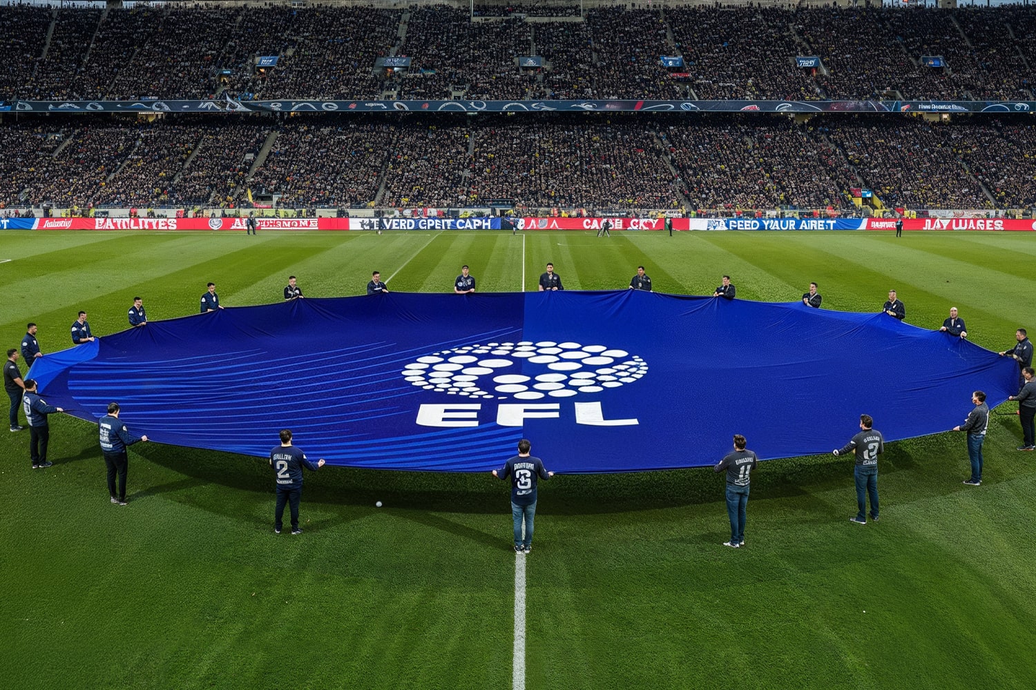 centre circle banner for football club pitches printed by Lavastar
