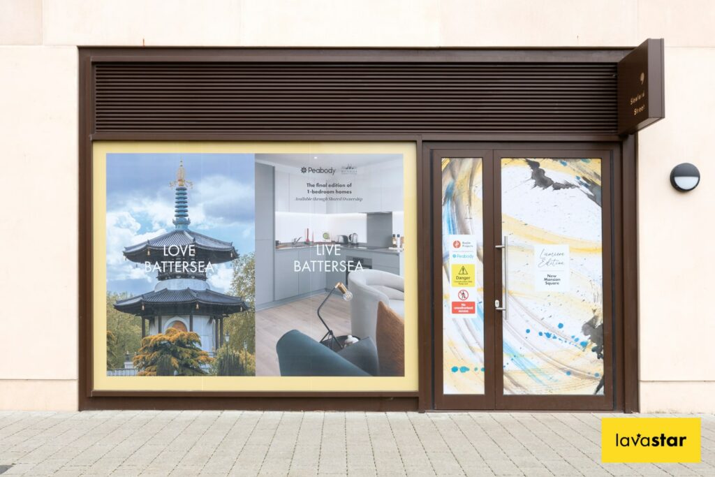 Print and installation of Glass manifestation london