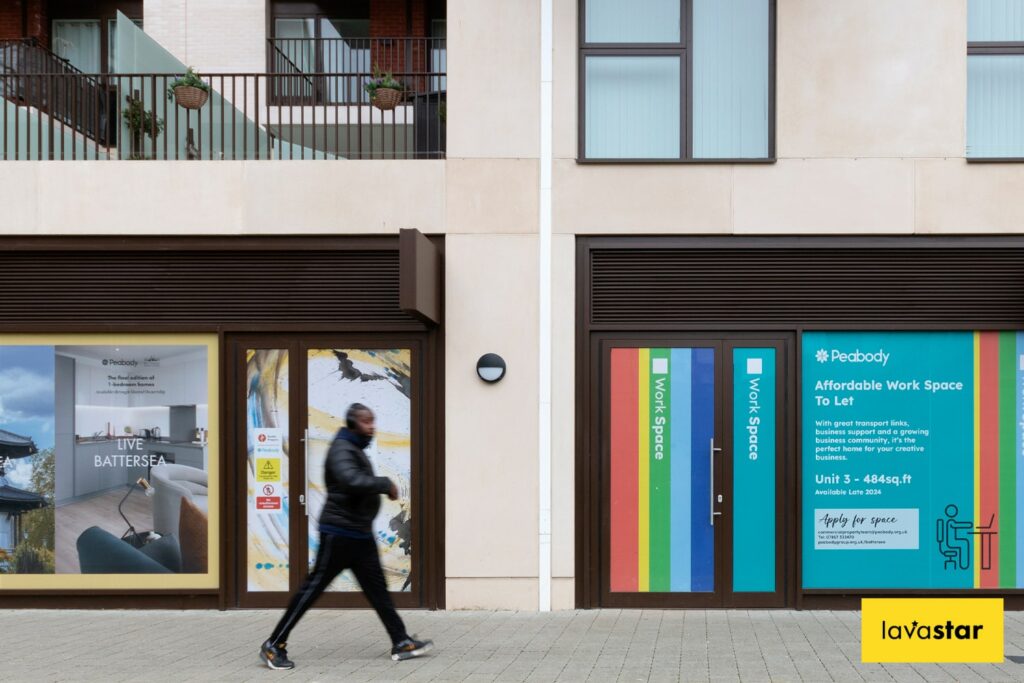 Perforated window graphics in London by industry leaders