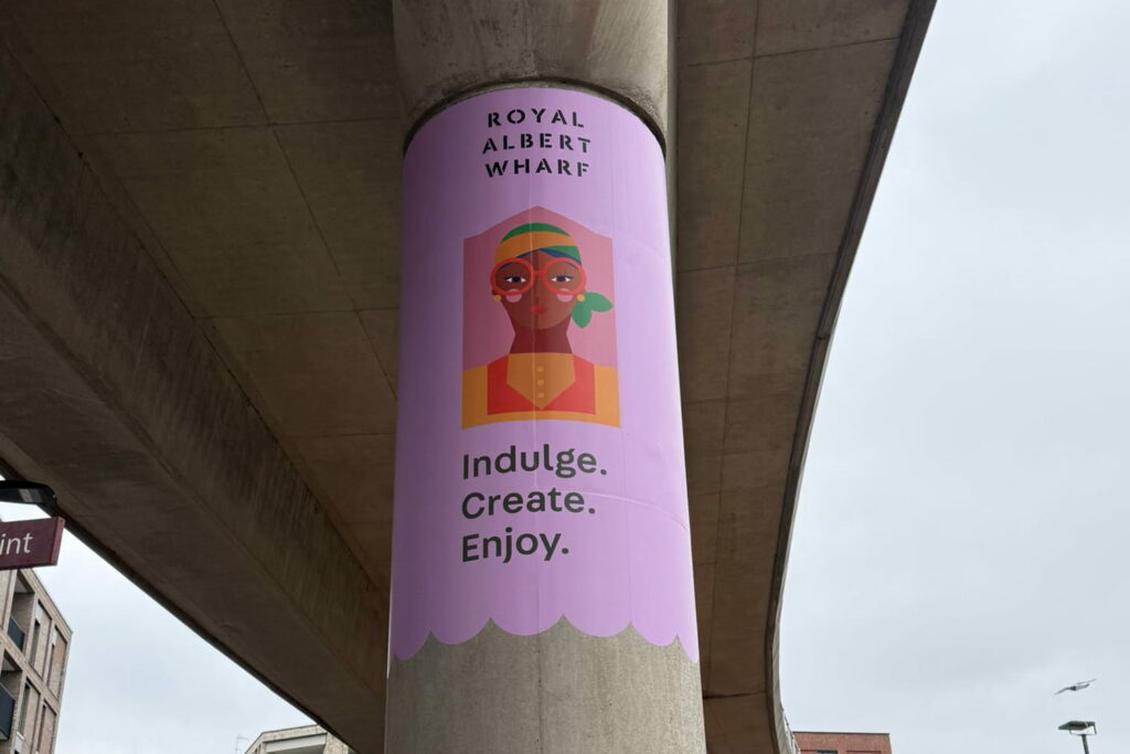 Printed vinyl applied to concrete 